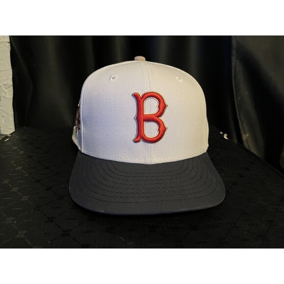 7 1/4 - Boston Red Sox Fitted Hat - Kennedy Stone Navy Ripstop STYLL Mens Unisex - Picture 4 of 9